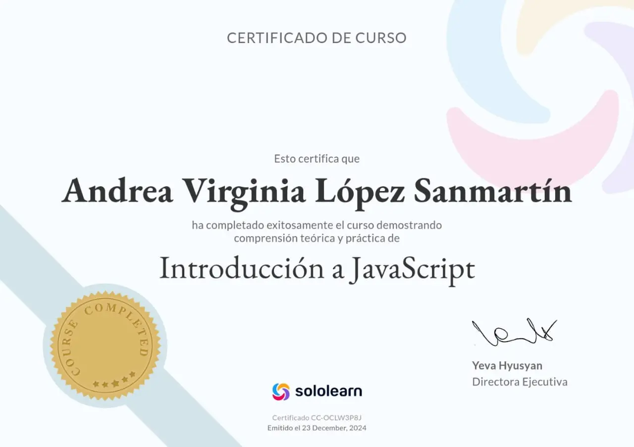 Certificado SoloLearn